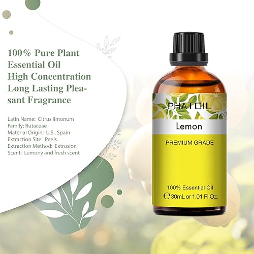 Vista 84 de PHATOIL Aceite esencial de sándalo de 3.3 fl oz, aceites esenciales puros de aromaterapia para difusor, humidificador, relajación, aceites