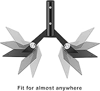 Vista 3 de Soporte de techo de acero para veleta de jardín con hardware, montaje de paletas ajustables para techos