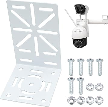 CCTV Mount Bracket ، L-Shape Security Mount Plate ، أقواس التثبيت على السقف العالمي للكاميرات PTZ والقبة
