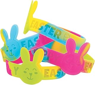 RAINBOW BUNNY RUBBER BRACELET - Jewelry - 24 Pieces
