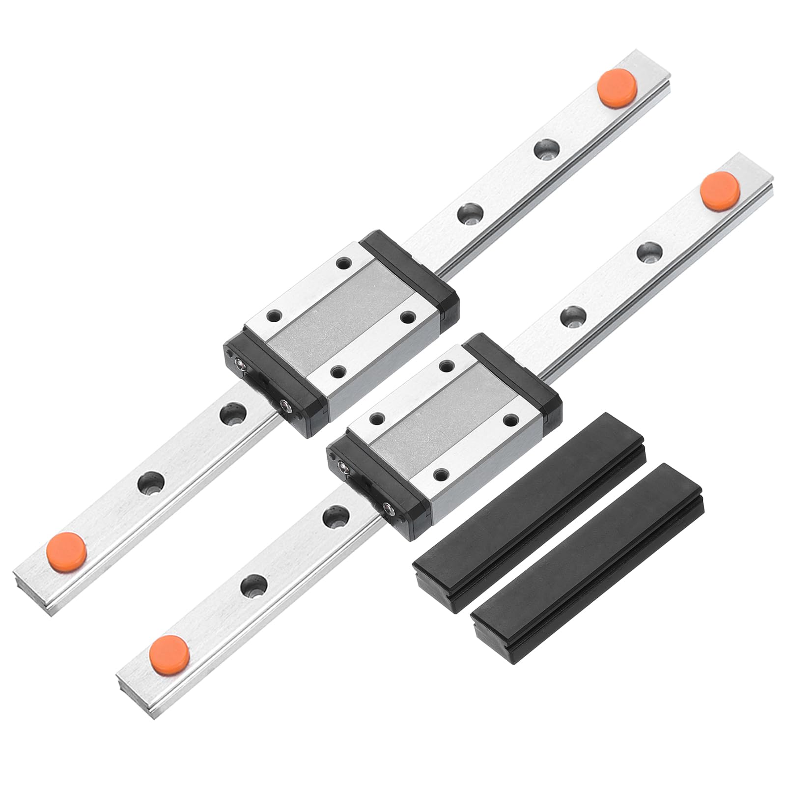 MGN12 200 mm Guía Lineal Con Bloques MGN12H Acero Para Impresoras 3D CNC DIY Negro