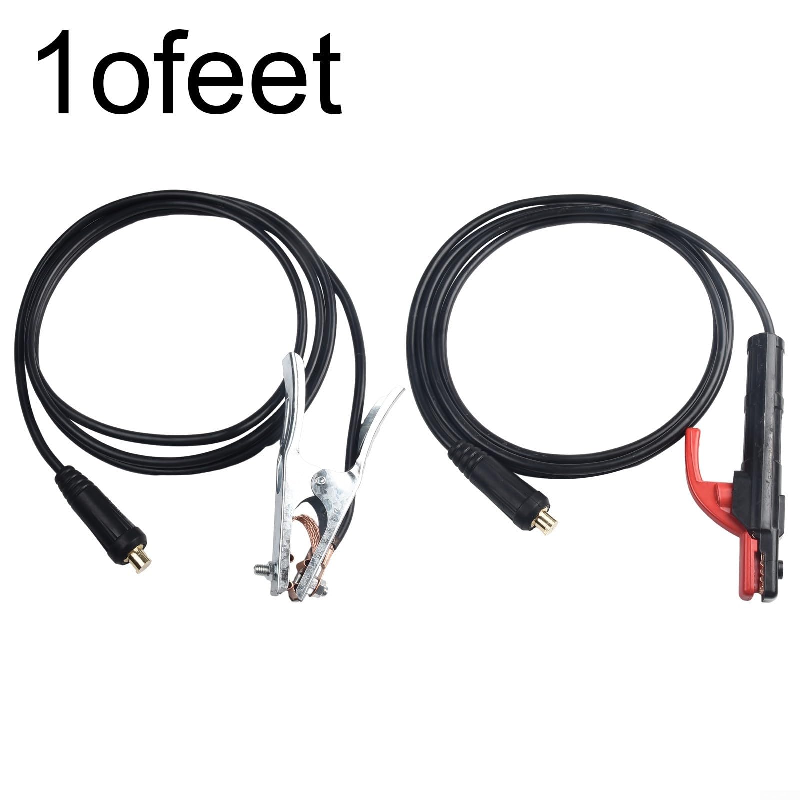 Welder Cable, High Temperature Resistance 300A Ground Clamp Welder Cable For MMA Arc Welding Inverter Machine(10feet/3m)