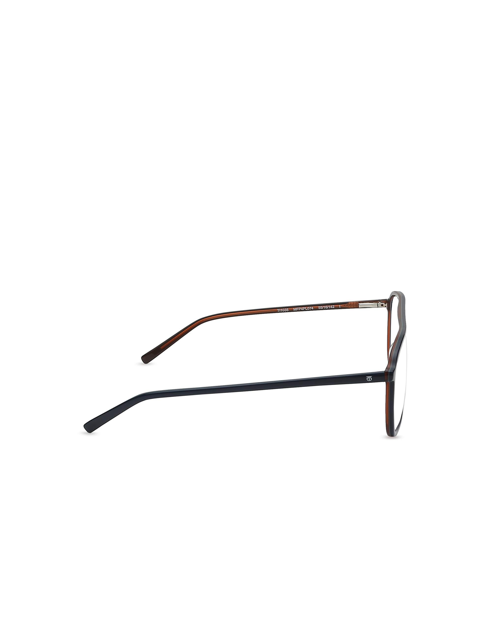 Titan Lunettes d'ordinateur à coupe carrée noire et bleue, zéro puissance pour homme