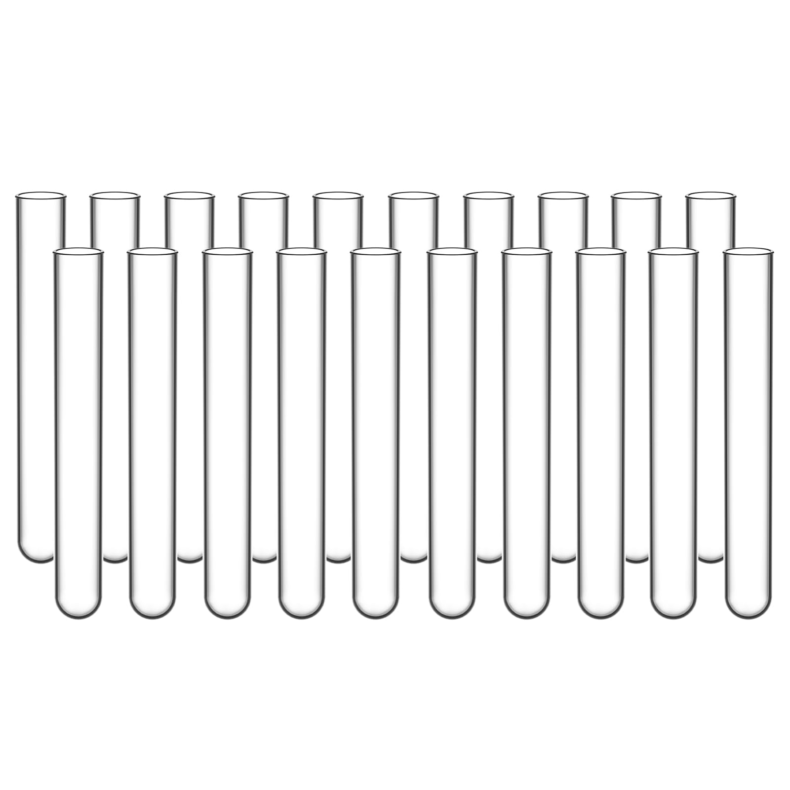Provetta per Fondo Rotondo in Vetro Borosilicato, 20mm OD x 150mm, Stonylab 20-Pack