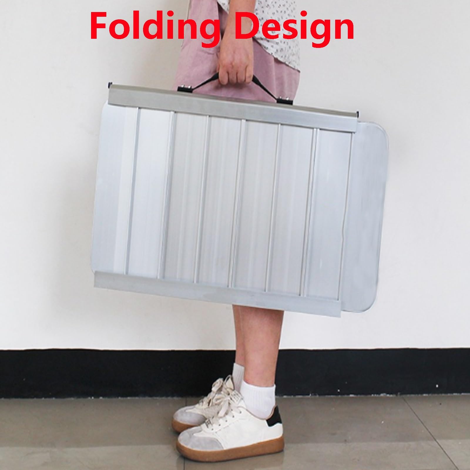 Rampy do skuterów inwalidzkich, Przenośna składana aluminiowa rampa dla wózków inwalidzkich, antypoślizgowa, 300kg, do schodów, wiele rozmiarów(60x72cm)