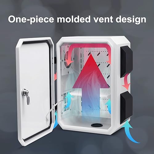 Miniatura 5 de Nueva caja eléctrica para exteriores mejorada, impermeable IP65, placa de acero laminada en frío, viga trasera de aleación de aluminio, diseño de