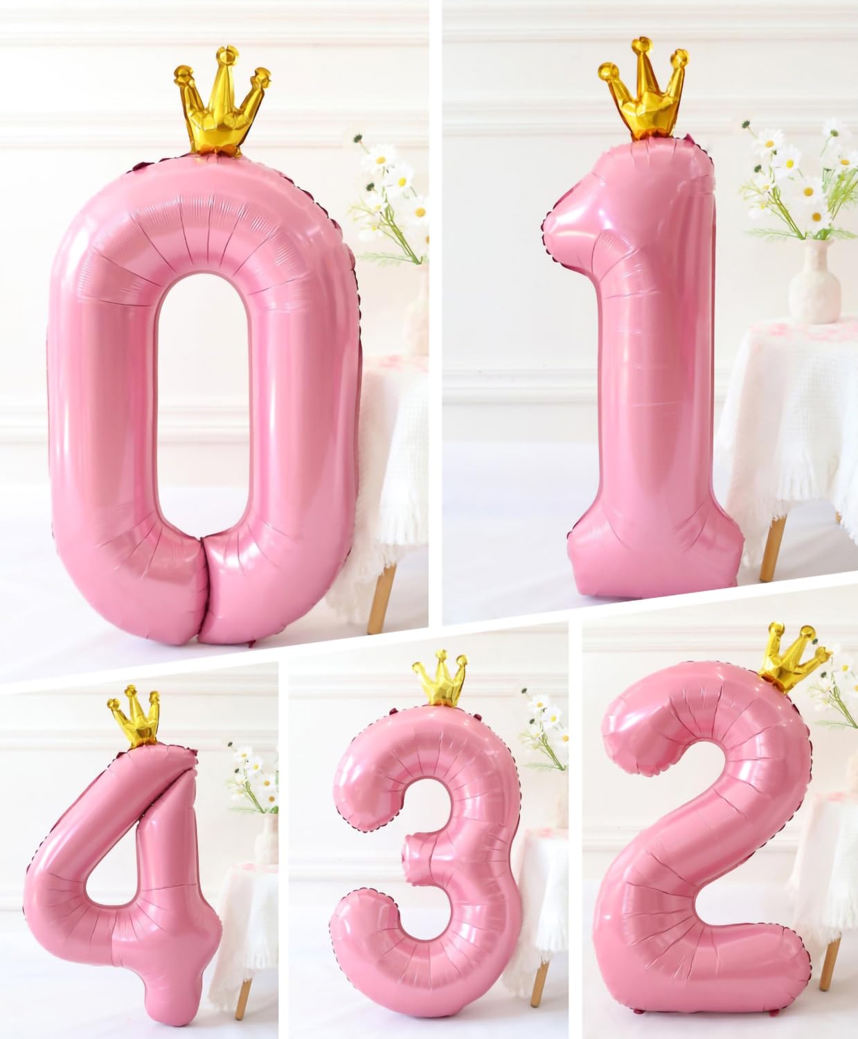 Amazon | 40インチ 誕生日 バルーン 数字 6 ピンク 風船 大きい 誕生日