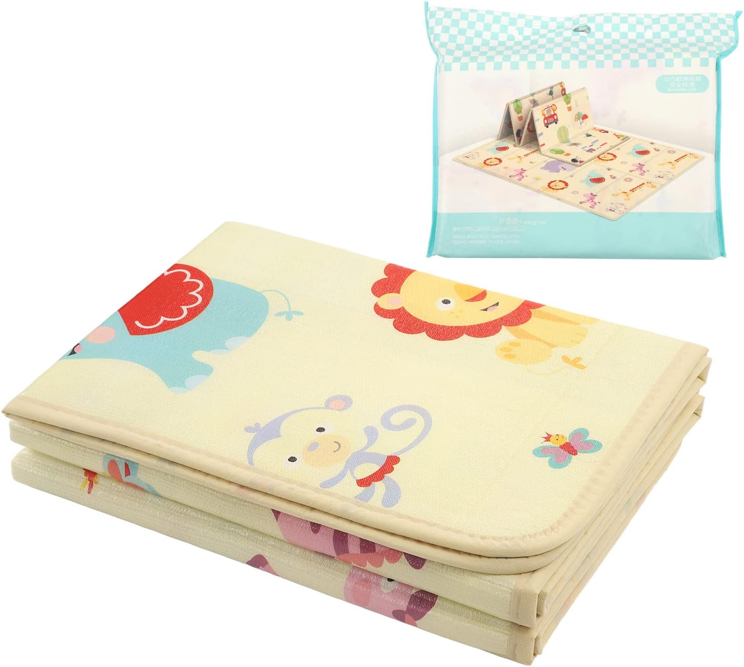 Bebek Oyun Matı, Su Geçirmez Katlanabilir Köpük Bebek Emekleme Minderi