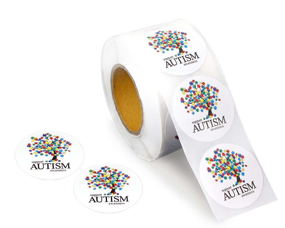 Stickers autisme puzzle de feuilles pour exprimer votre soutien et votre solidarité