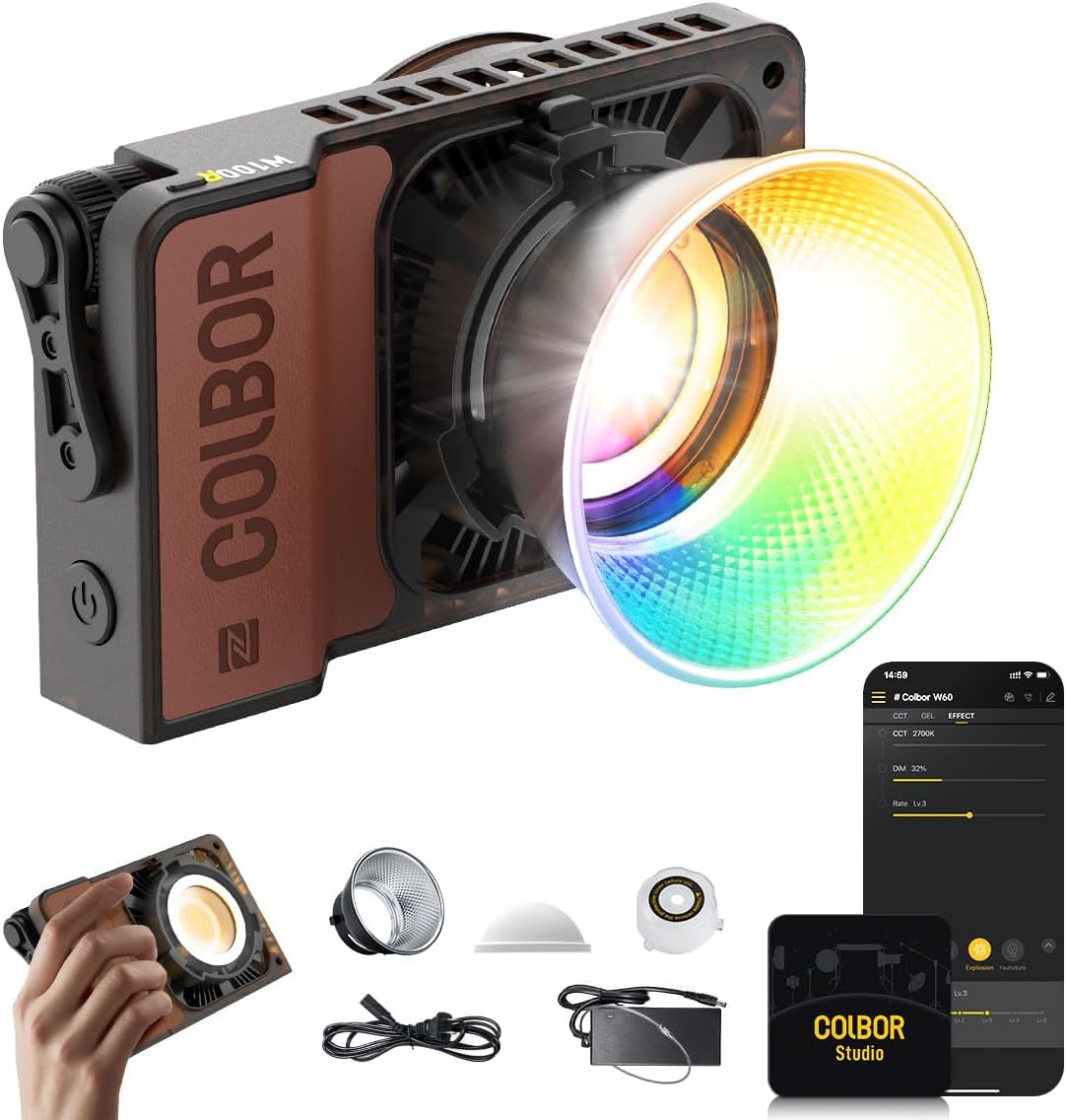 撮影・ビデオライト Amazon | Ulanzi LEDビデオライト 撮影用ライト 360°回転式 小型 2500K