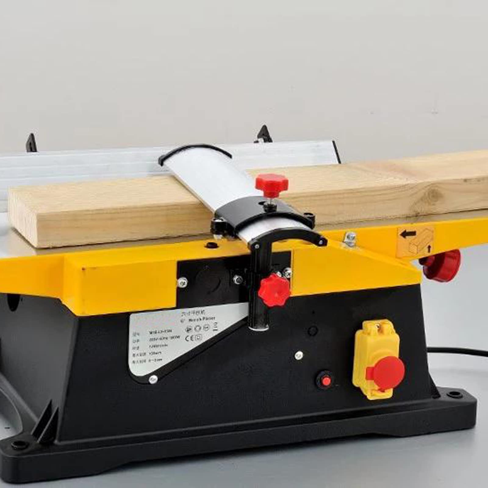 Giuntatrice per Legno da Tavolo da 6 Pollici, 1800Piccola pialla elettrica da banco per la Lavorazione del Legno/Pialla per Giunti in Legno Multifunzione da 12000 Giri/min
