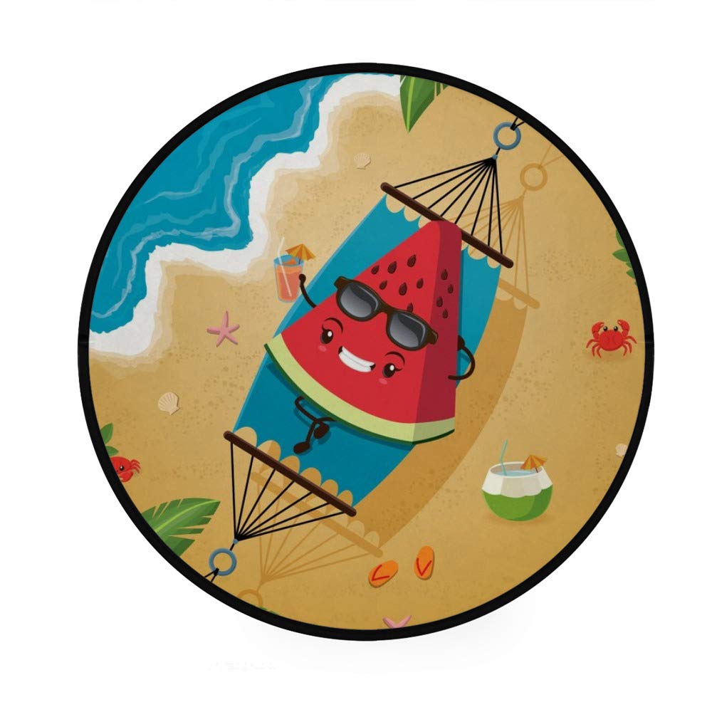 Paillasson rond CHEHONG pour chambre coucher et salon tapis de jeu
