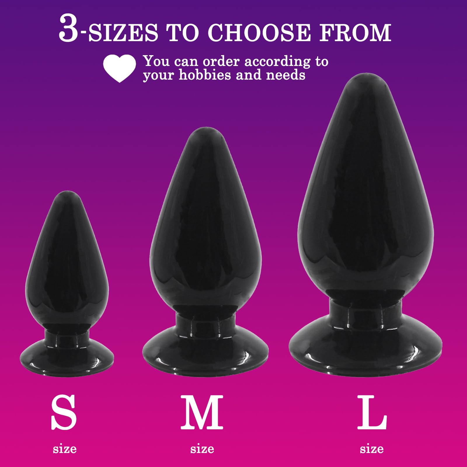 BDSMJOY Extra grande plug anal,Tapón anal cónico con ventosa,pour Femmes Hommes,Juguetes Eróticos para Adultos，extremo Juguetes sexuales de fisting (M)