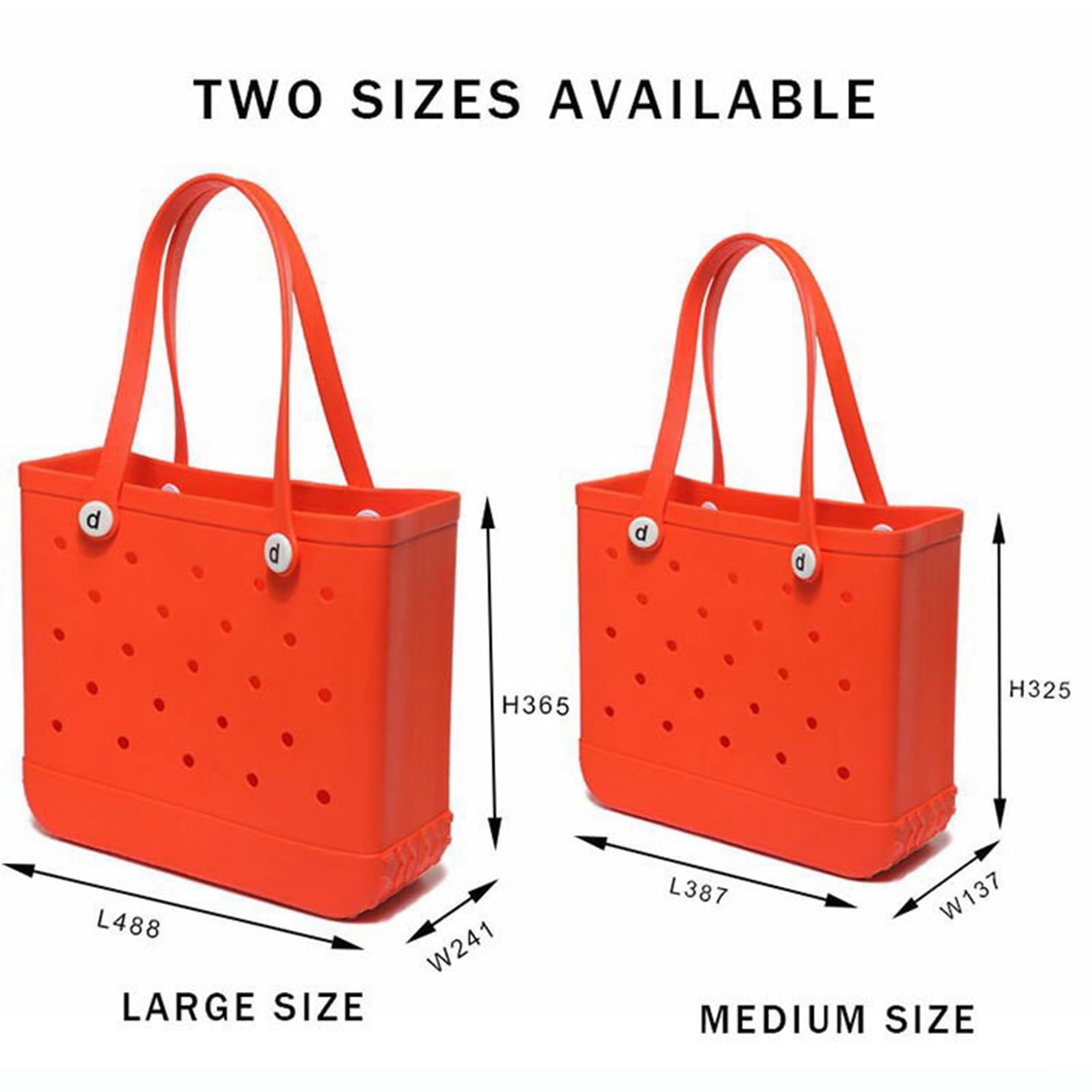 ELDTEC Borsa da spiaggia in gomma, impermeabile, lavabile, borsa da donna in gomma, borsa sportiva per spiaggia, barca, piscina, lavoro, scuola, sport, palestra