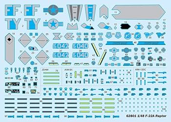 Amazon.com: I Love Kit 1/48 US Air Force F-22A Raptor Plastic