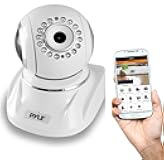 Pyle Indoor Wireless IP Camera - HD 1080p Network Security Surveillance Home Monitor System - Motion Detection, Night Vision, PTZ, 2 Way Audio, iPhone Android Mobile App - PC WiFi Access - PIPCAMHD82