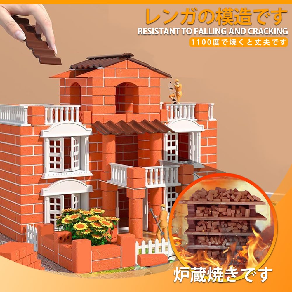 3F ミニチュアハウス レンガ 造形物 3点セット 教会 建物 置物 ジオラマ Amazon | moin moin 1/24 ドールハウス ミニチュア DIY 手作りキット