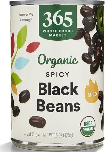 365 by Whole Foods Market, Organic Spicy Black Beans, 15 Ounce