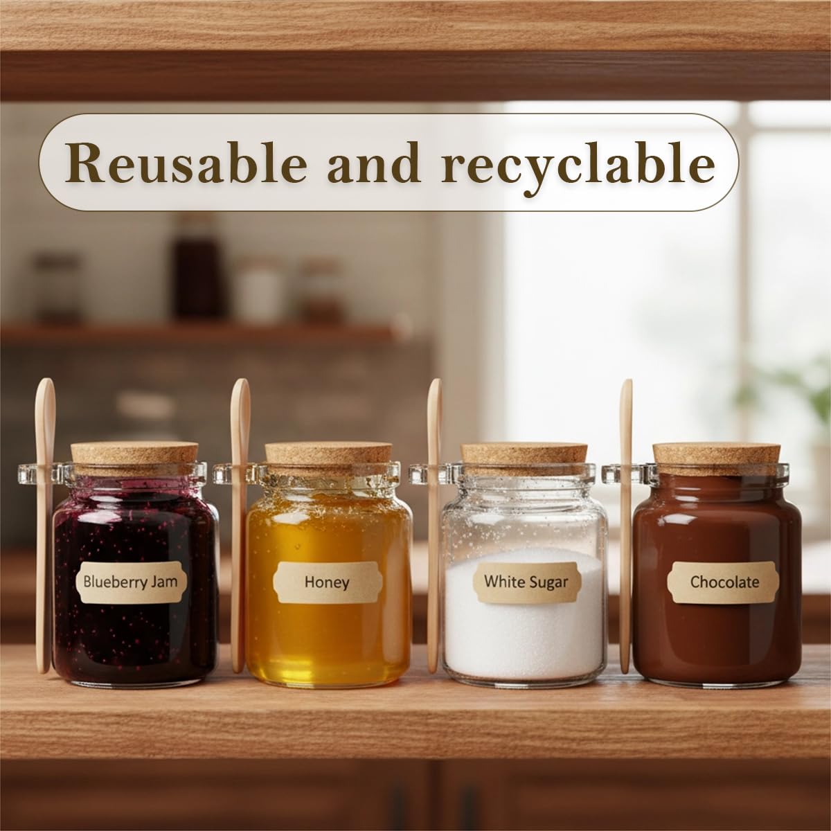 Amazon.com: XINGZI 1Pcs 250ml/8.5oz Empty Clear Glass Jam Jar with