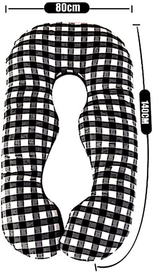 Pregnancy Pillow U-Shaped Maternity Pillow. Suitable for 55in Maternity Nursing Pillow. with Invisible Zipper for Easy Removal and Cleaning (Color : A3, Size : 140x80cm)