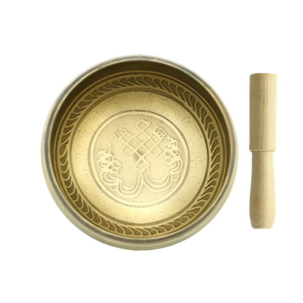 Set di campane tibetane fatte a mano, per meditazione, yoga, consapevolezza e meditazione, campane sonore, campana tibetana per yoga, relax, donne e uomini (ciotola +