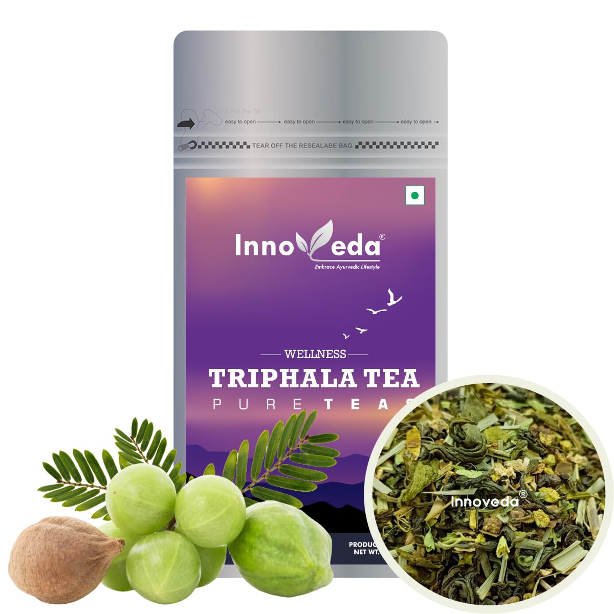 Innoveda Ayurvedic Triphala Tea Weight Management Eases Bloating 50 Tea Cups (B09BL2TZNS) Amazon Price History, Amazon Price Tracker