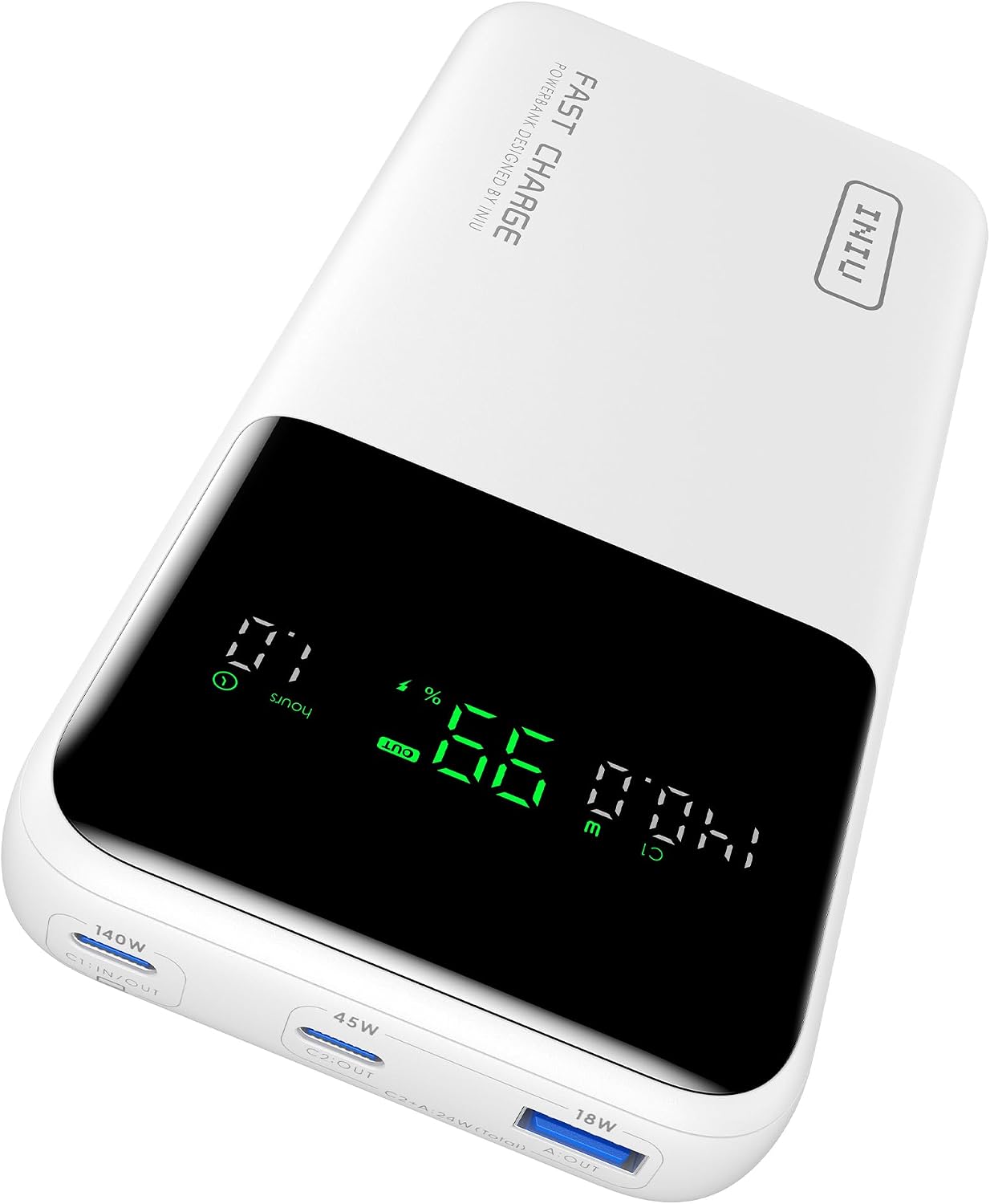 140W Power Bank, 25000mAh High Capacity Laptop & Phone Portable Charger, Fast Charging Flight Cruise Ship Family Essentials Traveling Powerbank for College Student Traveler Teen Boys Girls, White