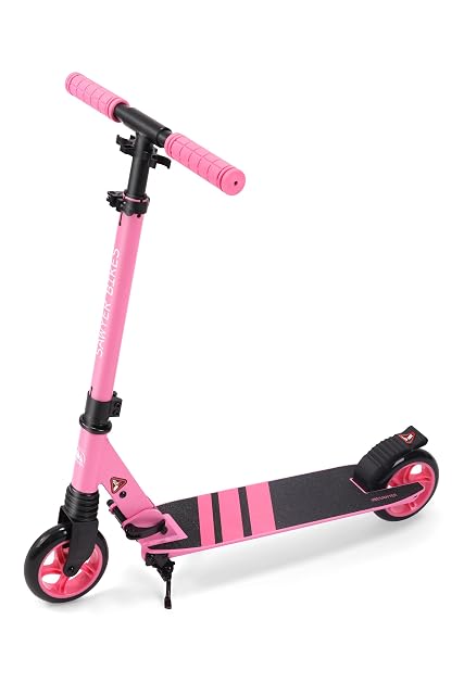 Sawyer Bikes - Patinete Ajustable y Plegable - Niños 6 a 12 Años (Rosa V2)