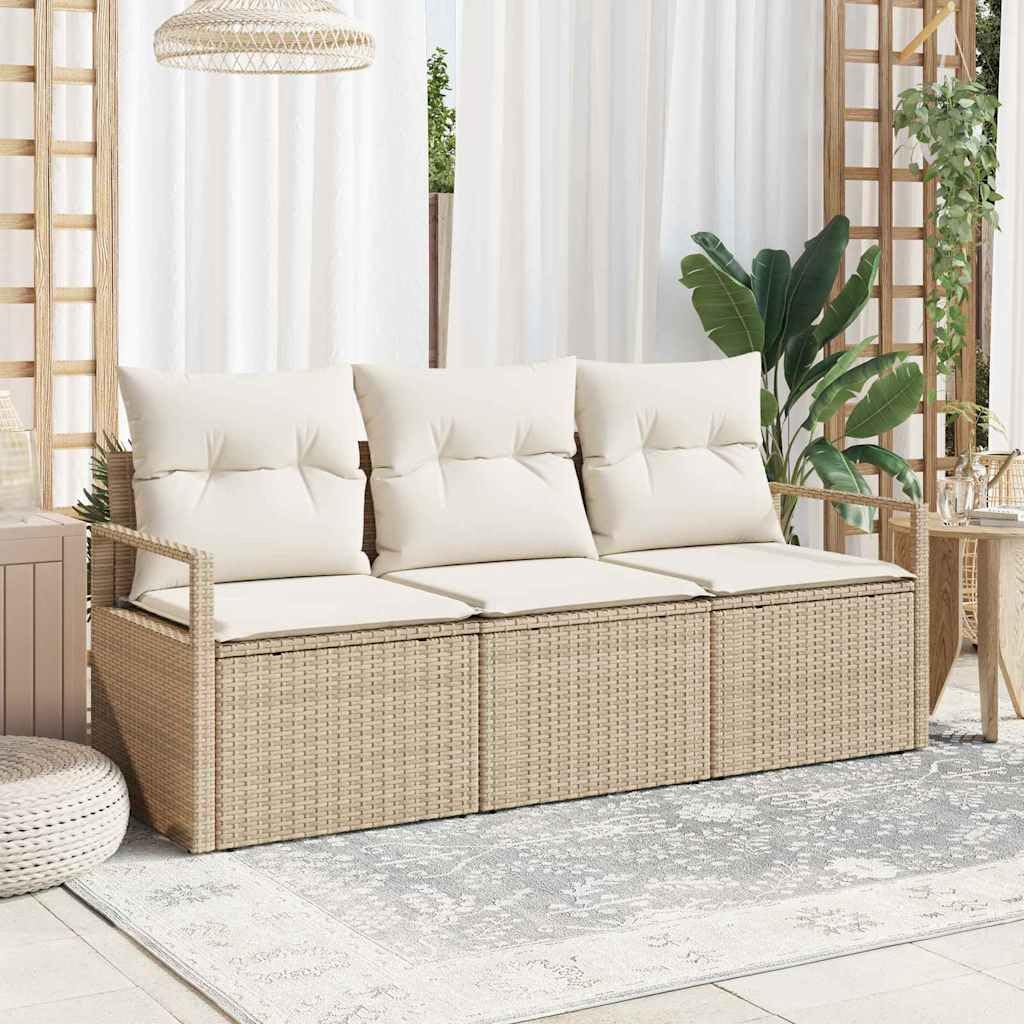 Canapé de jardin 3 pièces modulable pour terrasse et balcon en résine