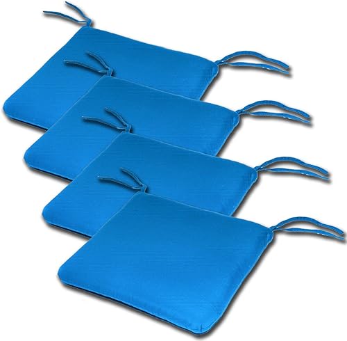 Comfort Classics Inc. Sunbrella - Juego de 4 cojines de asiento estilo borde de cuchillo para interiores y exteriores, 20 pulgadas de ancho x 19 Comfort Classics Inc. Sunbrella - Juego de 4 cojines de asiento estilo borde de cuchillo para interiores y exteriores, 20 pulgadas de ancho x 19