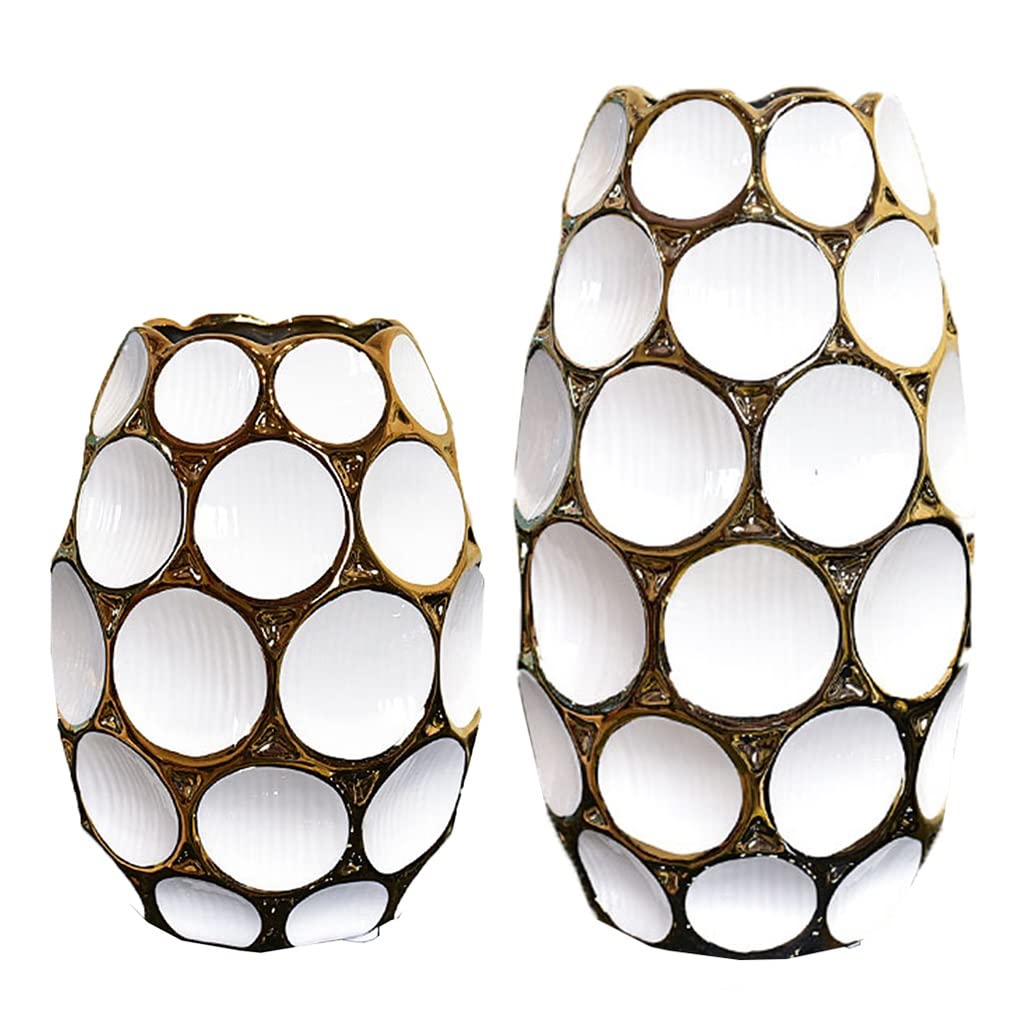 Ceramic vase， Modern, Nordic Personalized Honeycomb Flower Vase