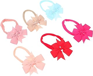 6 Peças Faixa De Cabelo Com Laço Para Bebê Faixa De Cabelo Suporte De Faixa De Cabelo Para Bebê Menina Vermelho Rosa Amarelo Faixa De Cabelo Infantil Laços De Cabelo Faixas De