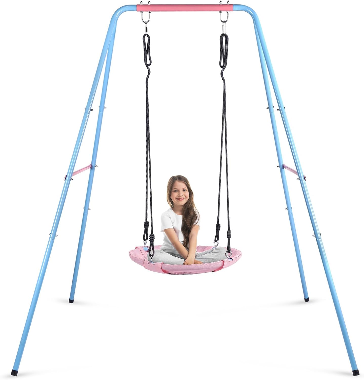Lunafun Swing Set for Backyard Indoor Swing Set for