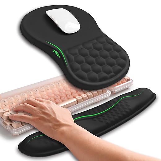 5 Best Budget Friendly Coworker Gifts Under $20 - 61rApiSPJuL. SS520 - Sale is Live - 2026 Hokafenle 2in1 Combination, Wave Keyboard Wrist Rest and Ergonomic Curvature Mouse Pad Wrist Support for Relieve Wrist Pain, Filled with Soft Cushion Memory Foam, Black
