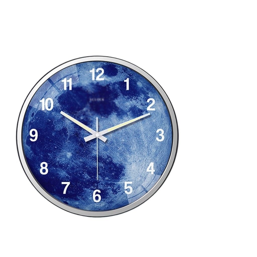 Eines A Silent Decorative Wall Clock Utomatic Time Synchronization Living Room Wall Clock Silent Punch-Free Voice Control Easy To Read