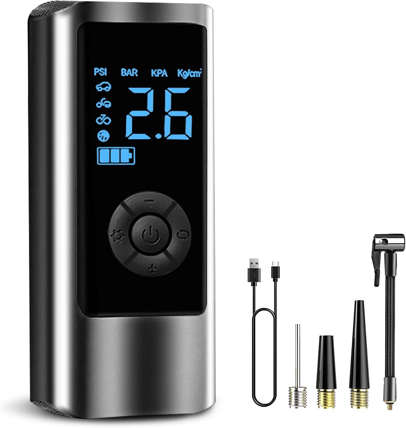 ZEEYUAN Tire Inflator Portable Air Compressor, 150 PSI Cordless Air Pump for Car Tires 6000mAh Rechargeable Battery Digital Fast Tire Pump for Car Bike Motorcycles