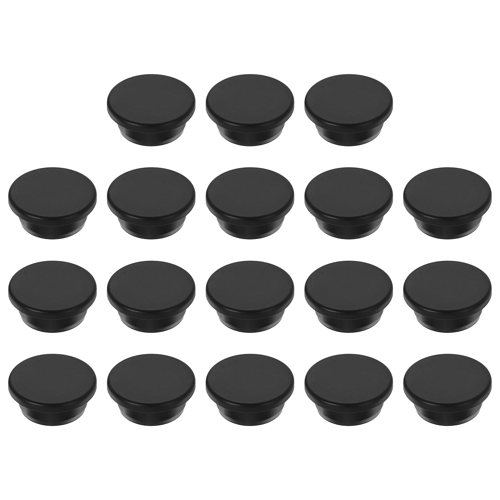 sourcing map 18pcs T-Shaped Silicone Plugs 27mm 1-1/16 Inch Dia, Black — image 1