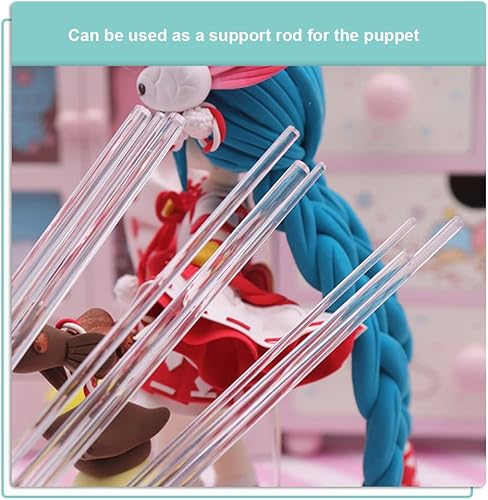 Miniatura 5 de 150 palitos acrílicos de 6 pulgadas, varillas de acrílico reutilizables transparentes de 0.12 pulgadas de diámetro, varillas acrílicas para estacas