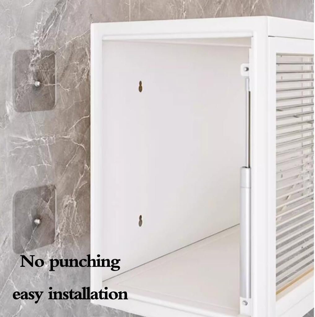 Amecke 収納用品 多機能バスルーム棚 台所戸棚 壁化粧品収納ボックス 洗面台壁掛け吊戸棚 フラップ扉付き小型ウォールキャビネッ