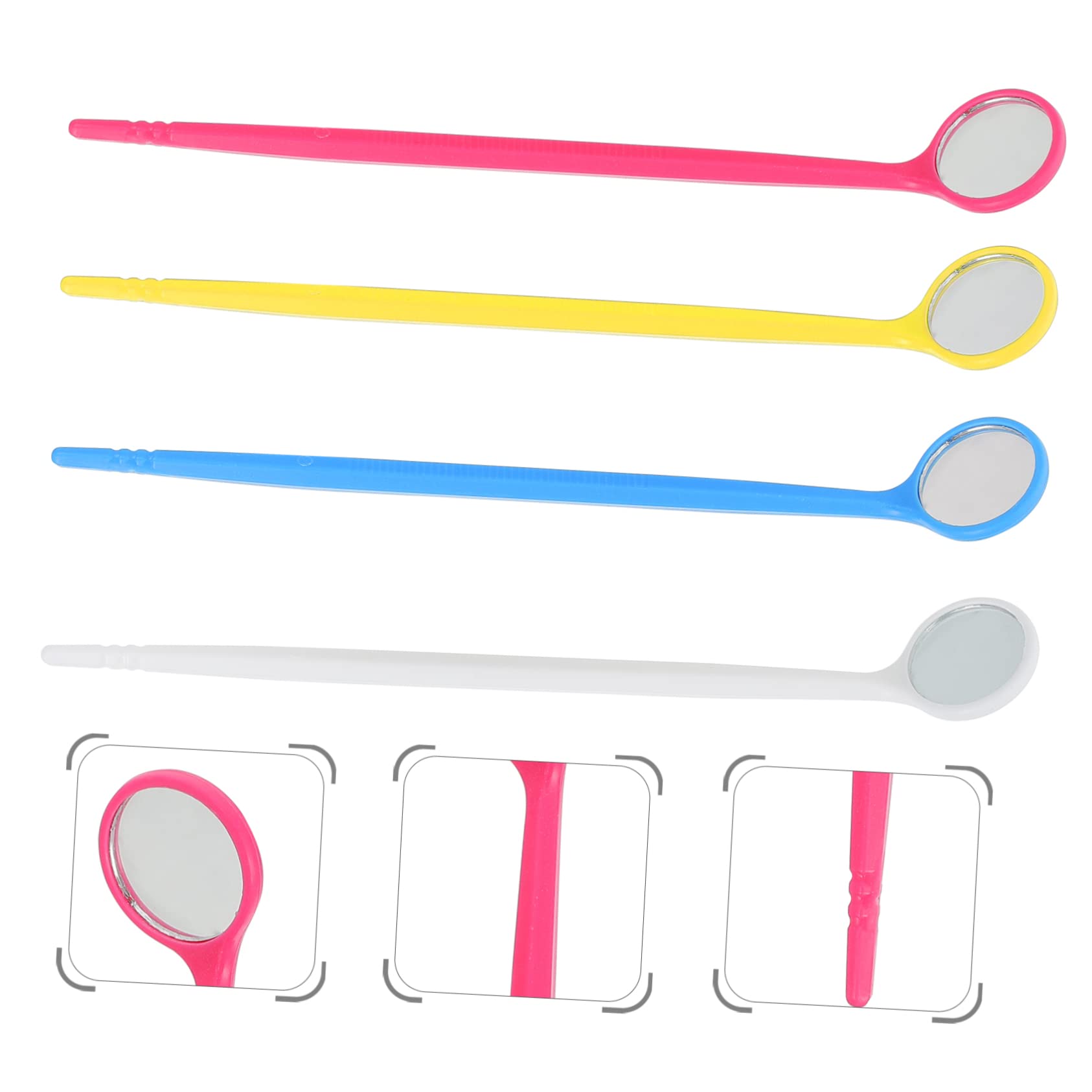 TOPBATHY 3 Set Kit Di Specchietti Per Esame Orale A Forma Di Denti Morbidi Per Adulti Con Riflettore Intraorale Specchietti Orali Specchietto Intraorale Specchietti Monouso In 20 pezzi*3