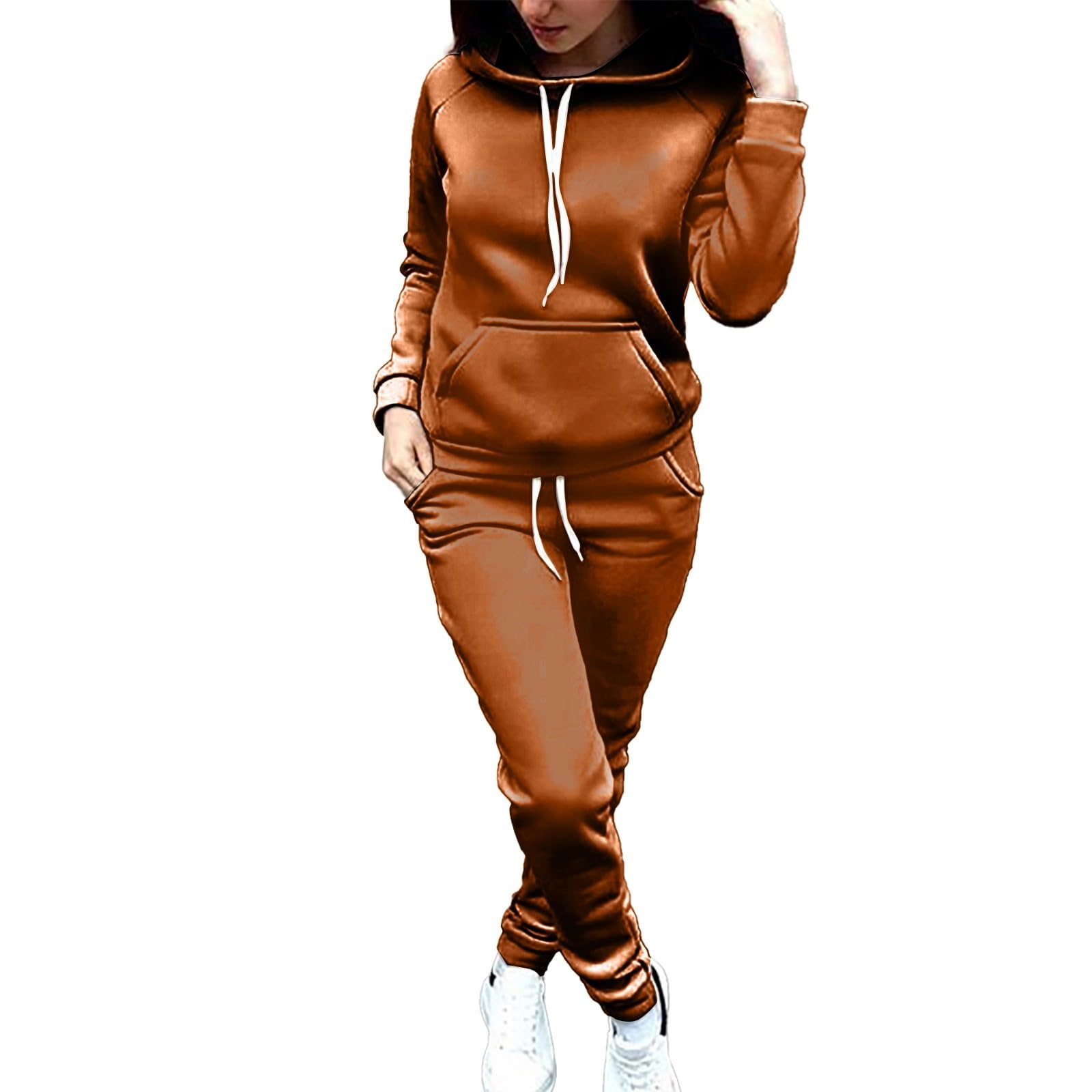 Going out Outfits for Women,2024 Fall Trendy Sweatsuit Oversized Tracksuit Sweatshirt Sweatpants Lounge Matching Set