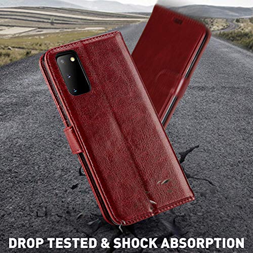 Funda cartera Samsung S20 MONASAY con protector pantalla y cuero tapa 6