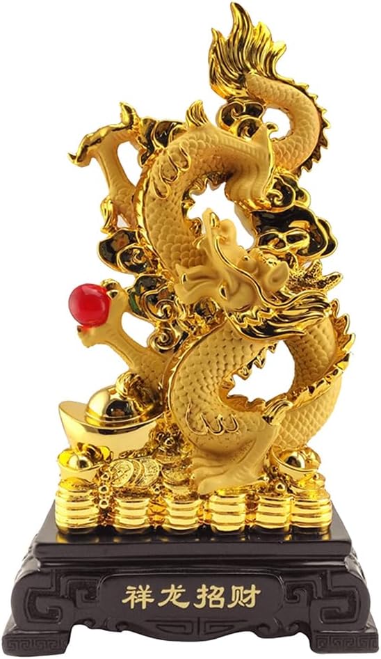 Amazon.de Feng Shui Goldene Drachenstatuen Goldener Drache aus