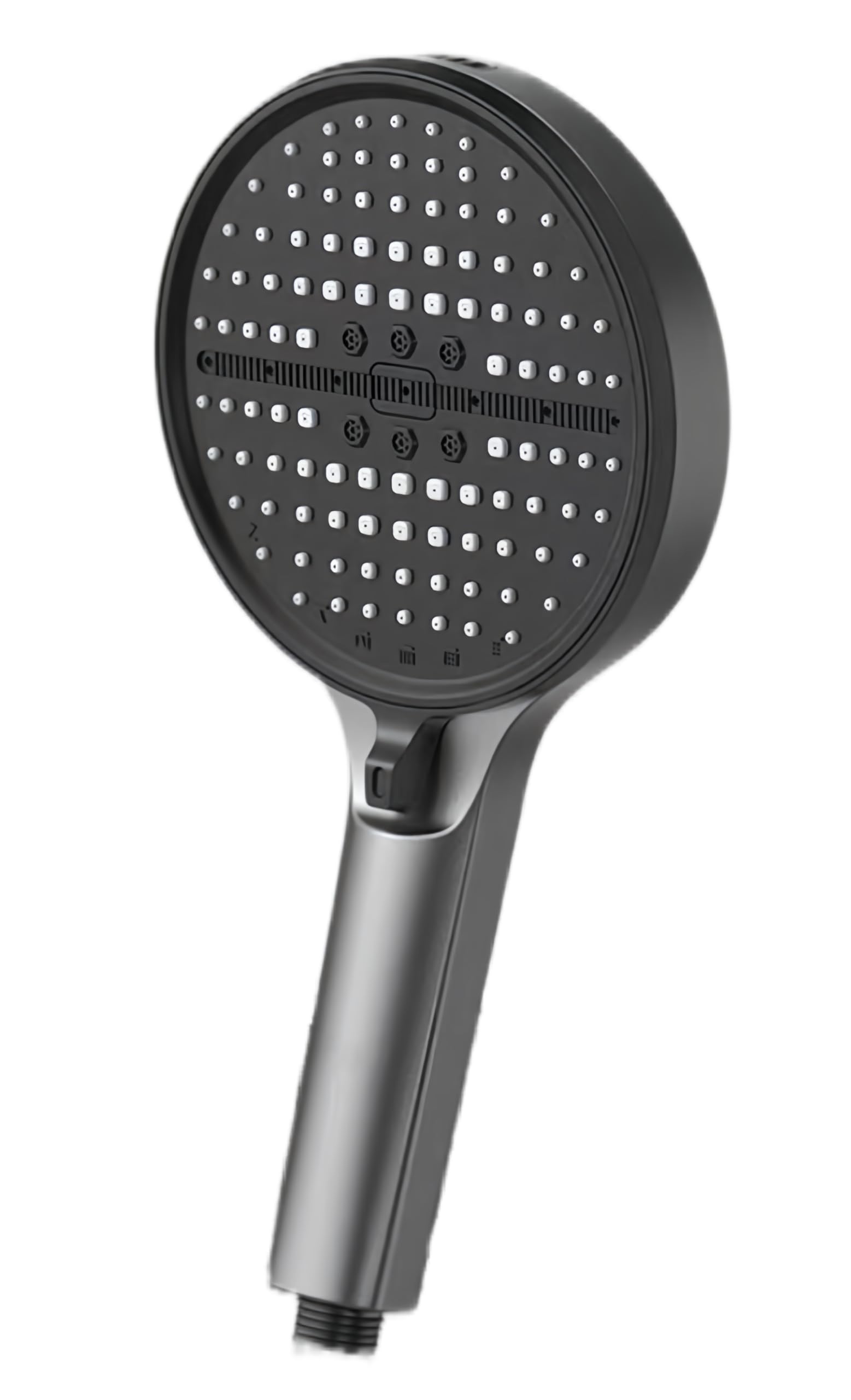 金属製円形シャワーヘッド ドット模様 シャワーヘッド 単品 陶器取っ手