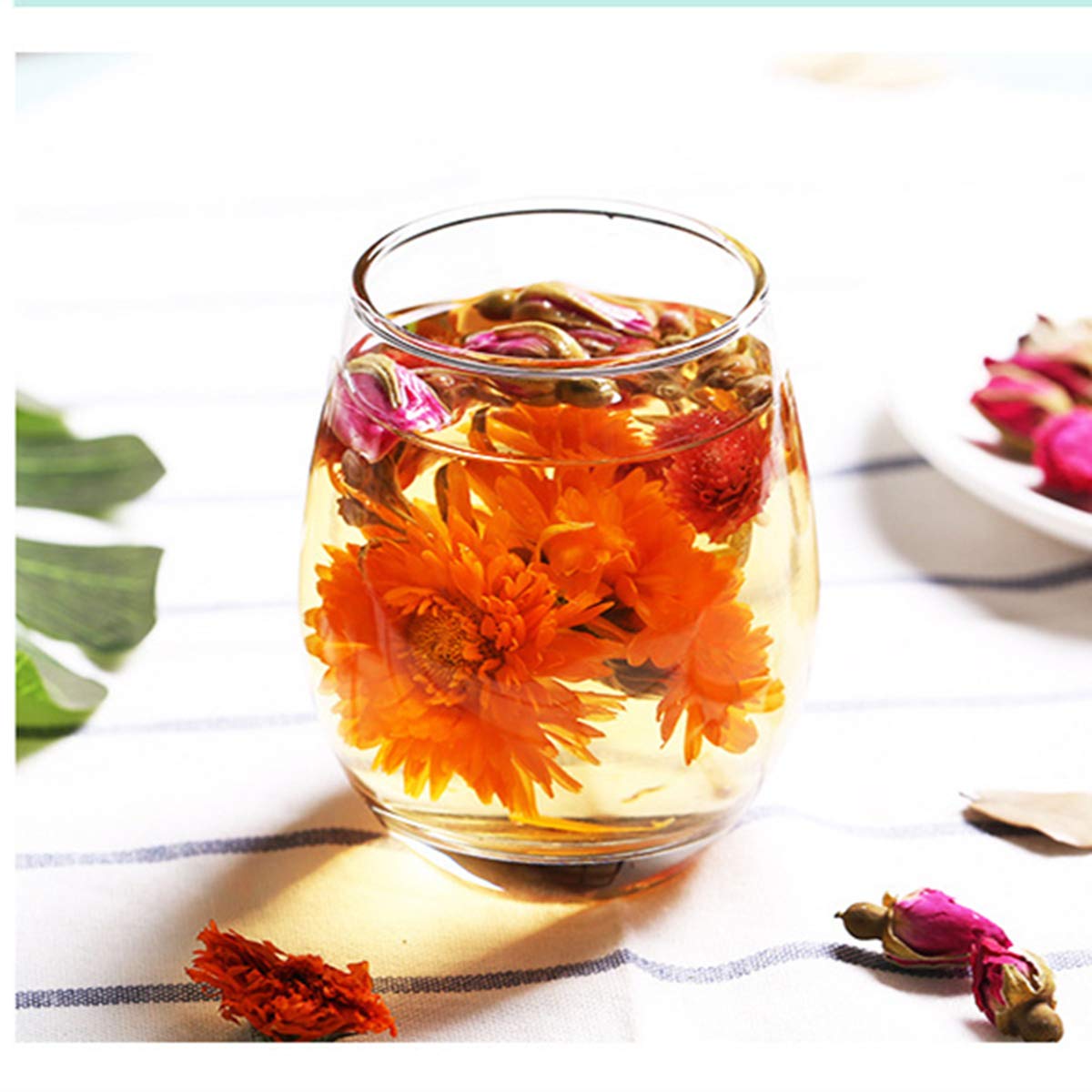 Chino Herbal Té Flor Fruta Té Rosa Té Dorado Seda Crisantemo Embotellado Nuevo Perfumado Té Cuidado de la salud Flores Té Comida verde saludable (25g de camelia dorada)