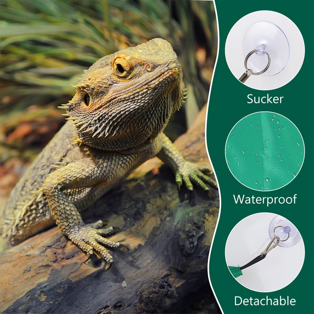 Amaca Per Rettili Con Ventose - Letto Sospeso Per Lucertole, Gechi, Piccoli Animali, 34.5x17cm - Foto 5