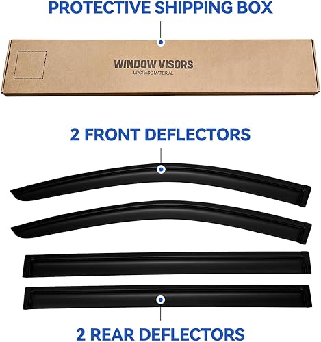 Miniatura 880 de Visores protectores de lluvia para ventana, deflectores de viento de canal exterior