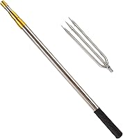 Vista 1 de Fish Gaff 6.2ft Telescopic Rods with 3-Teeth, Stainless Steel Fishing Gig Gaff Hook with 8mm Screw,1 to 7 Teeth Assorted harpoons Barbed,Sea and Ice
