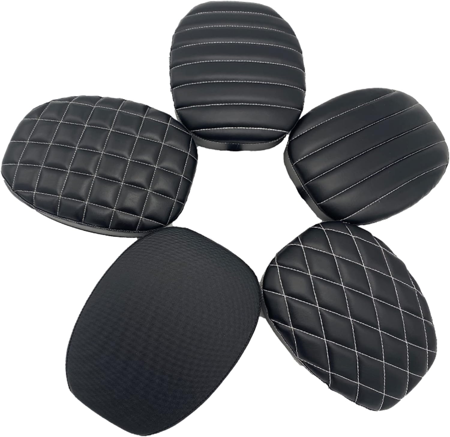 Solo Rear Passenger Seat for Harley Davidson Sportster X48 XL883 XL1200 72 2004-2019 Motorcycle Accessories Leather Pillion Cushion Pad (Black-E)