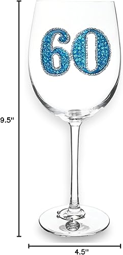 Miniatura 5 de THE QUEENS' JEWELS Happy Birthday - Copa de vino sin tallo, 21 onzas, regalo único para mujeres, cumpleaños, lindo, divertido, sin pintar, decorado,